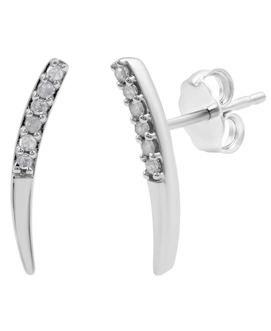 

Серьги-подвески с бриллиантами (1/10 карата) из стерлингового серебра Macy's, Silver