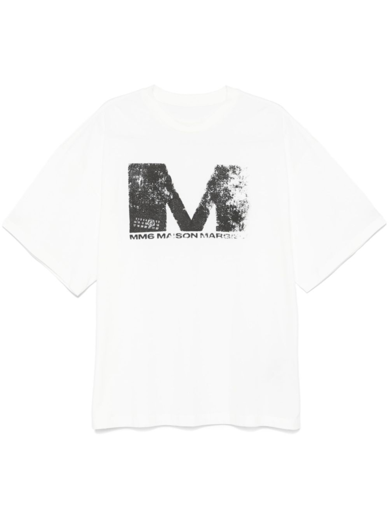 

Футболка с графичным принтом MM6 Maison Margiela, белый