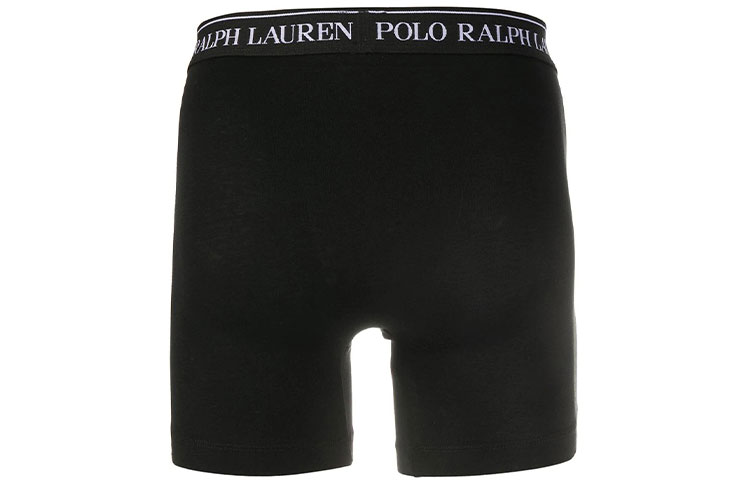 Трусы-боксеры с логотипом на поясе Polo Ralph Lauren, набор из 3 штук (черный/серый/белый) — фото 3