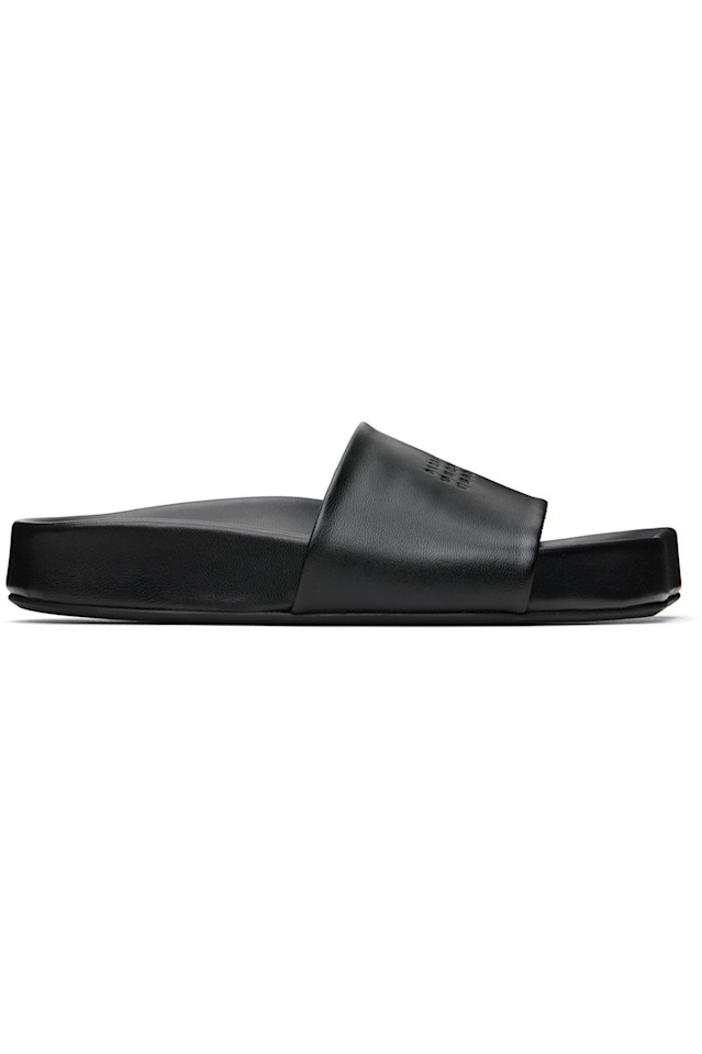 Натуральные сандалии из кожи наппа Mm6 Maison Margiela, черный