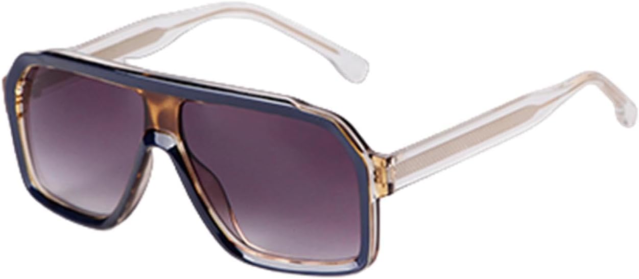 

Ретро большие солнцезащитные очки для женщин с защитой от УФ-излучения UV400, плоская верхняя часть, черные, винтажные очки-пилот с квадратным градиентом, солнцезащитные очки для женщин и мужчин WNCKSQ, C6