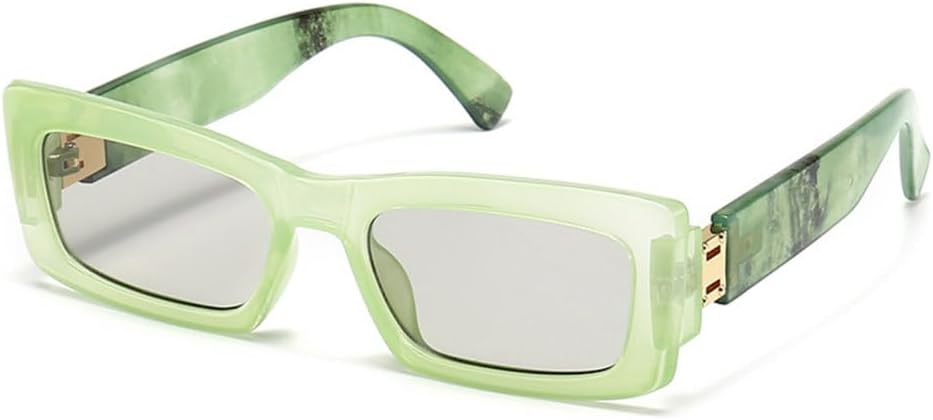 

MUTYNE Модные разноцветные прямоугольные женские солнцезащитные очки класса люкс, ретро узкие очки с защитой от УФ-излучения UV400, мужские винтажные солнцезащитные очки, C2