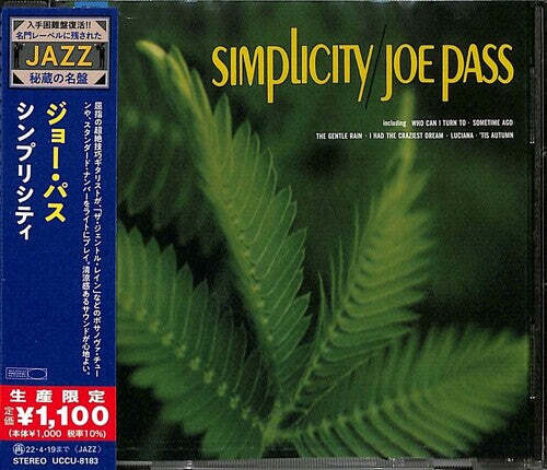 

CD диск Pass, Joe: Simplicity
