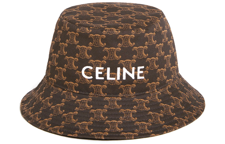 

Хлопковая панама унисекс коричневого/карамельного цвета CELINE