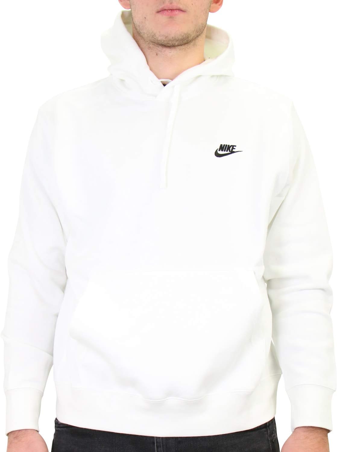 

Толстовка с капюшоном Nike Mens Sportswear Club, White/White/Black, Белый, Толстовка с капюшоном Nike Mens Sportswear Club, White/White/Black