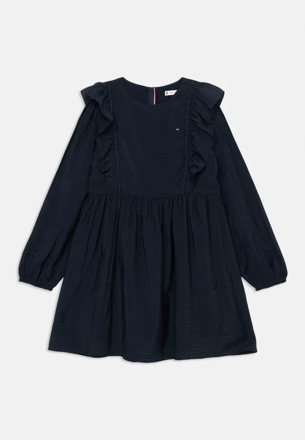 Праздничное платье а-силуэта с длинными рукавами и оборками Tommy Hilfiger, Dark Night Navy