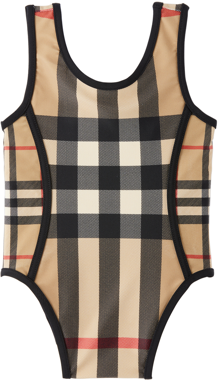 

Купальник Baby Beige Check Archive бежевый в клетку Burberry