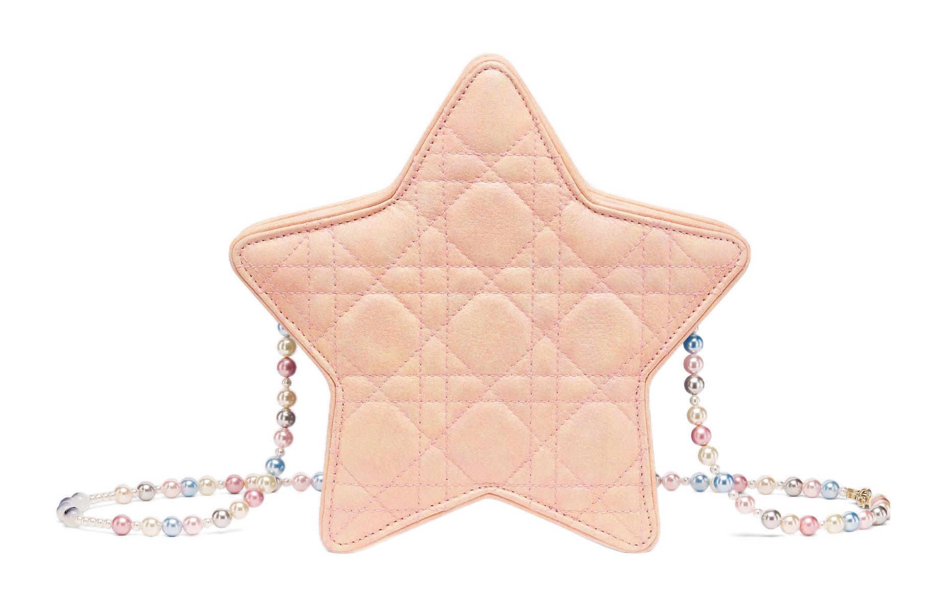 

DIOR Сумка через плечо из овчины с узором плетения, кроссбоди Regular Kids' Neon Pink