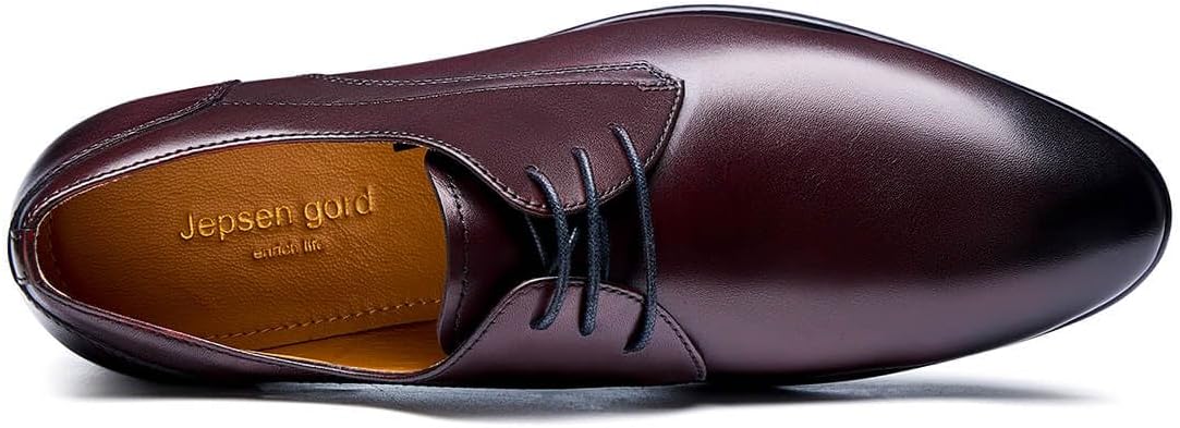 Мужские классические туфли Jepsengord Wingtip из натуральной кожи коровы, оксфорды с брогированием, формальные деловые и свадебные дерби Jepsen Gord, бордовый — фото 4