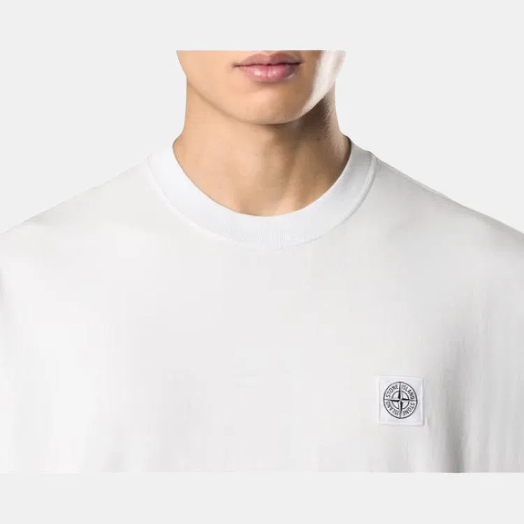 Футболка с логотипом Logo Patch, короткий рукав STONE ISLAND, White — фото 4