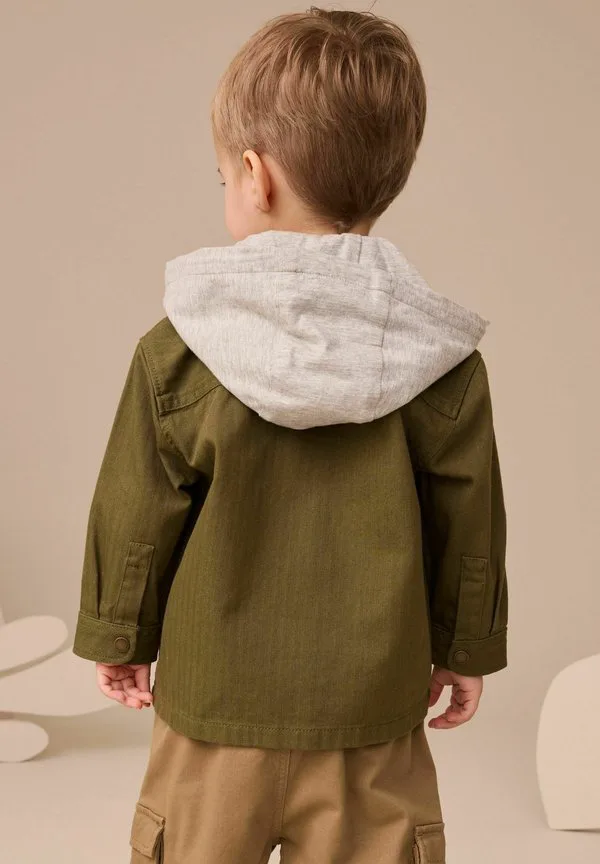 Летняя куртка из двух частей с капюшоном и капюшоном Next, Khaki Green — фото 4