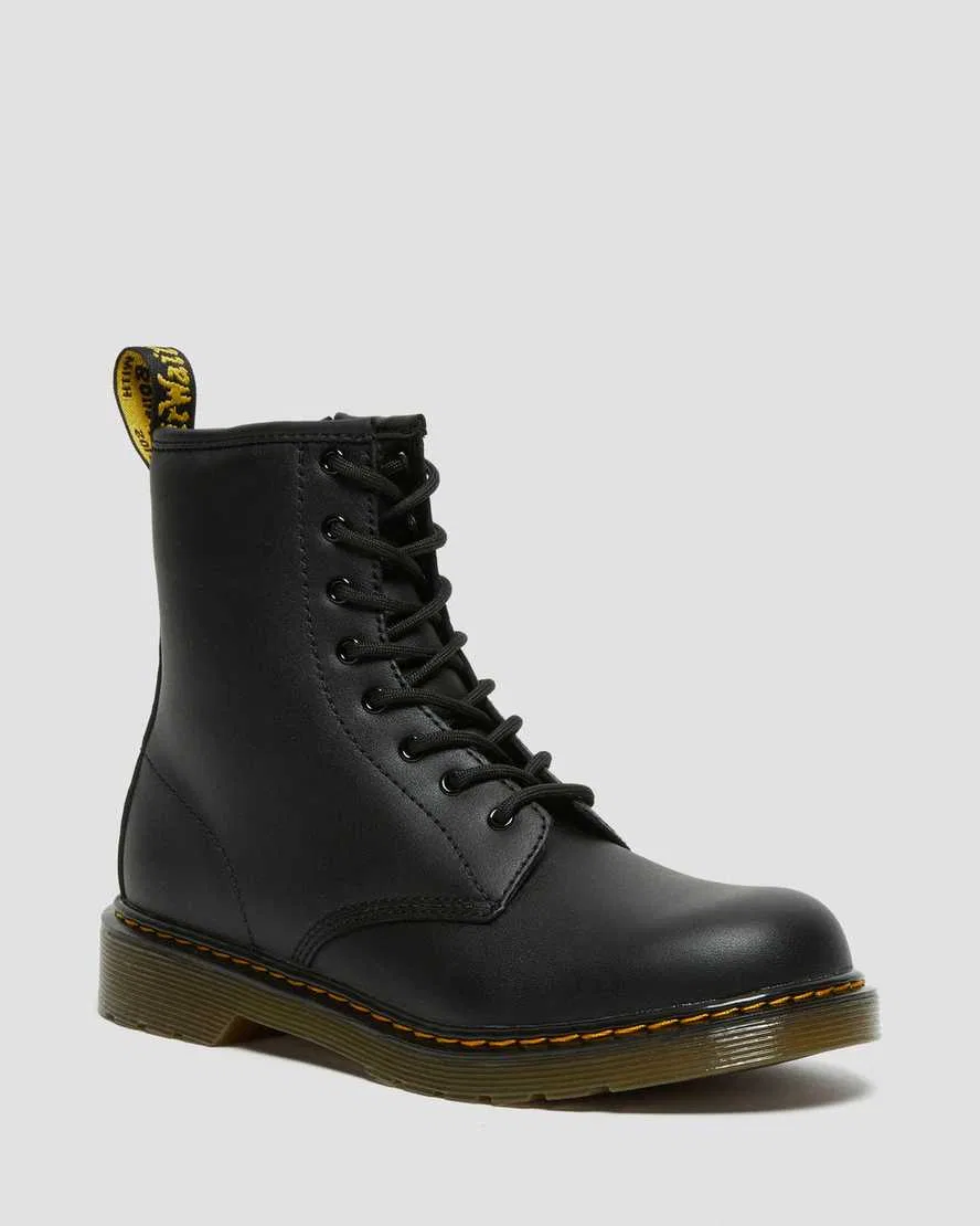 Детские кожаные ботинки на шнуровке 1460 Softy T Dr Martens, черный