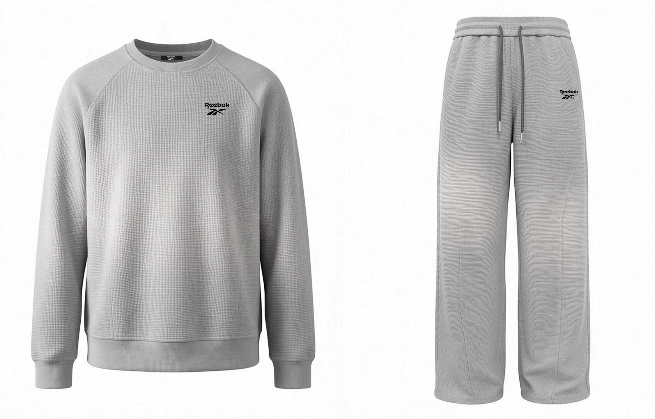 

Свитшот-сет Unisex Crew Neck Moderate Reebok, светло-heather серый (sports suit)