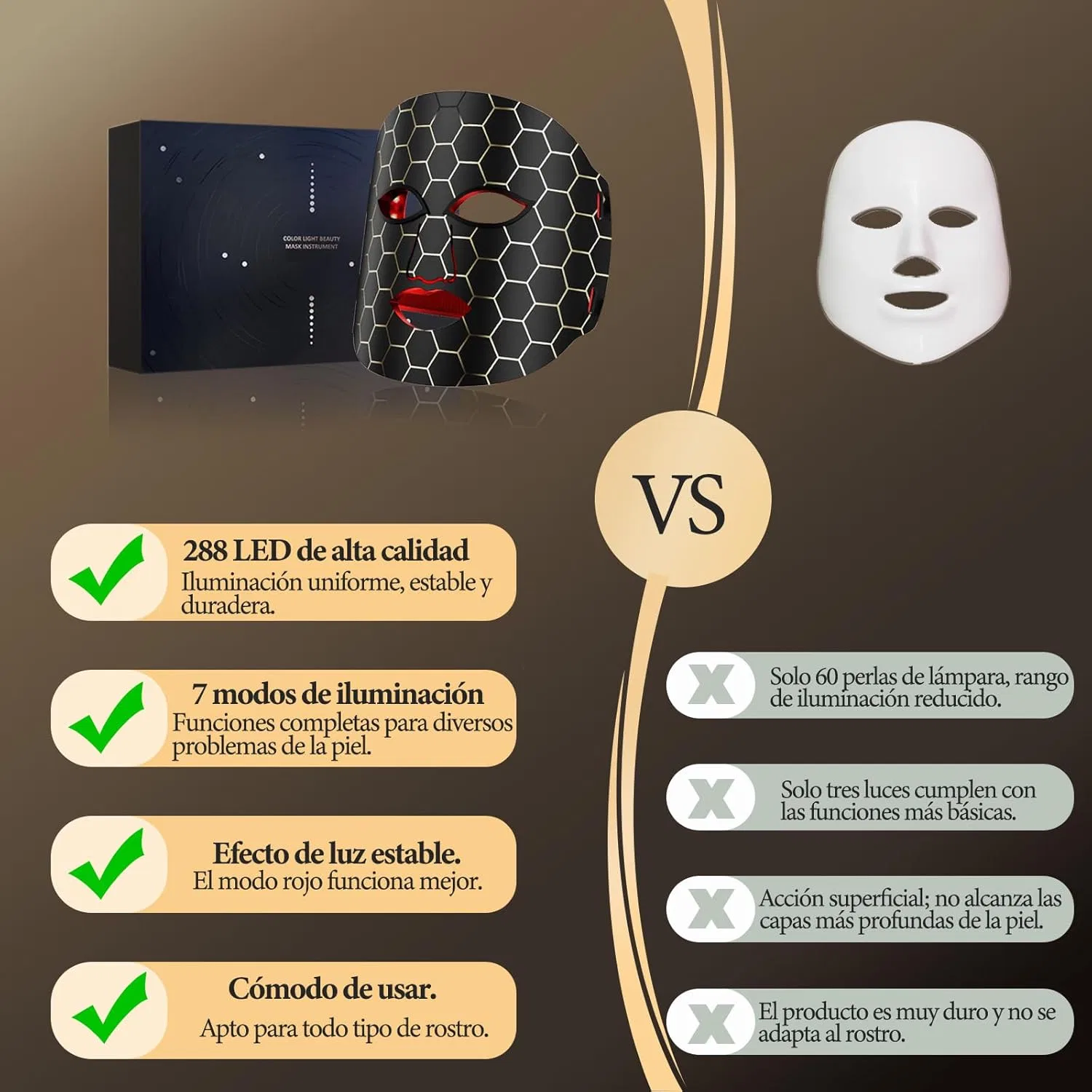 Маска для лица Xtrwhz — LED- с красным светом, 7 функций — фото 4