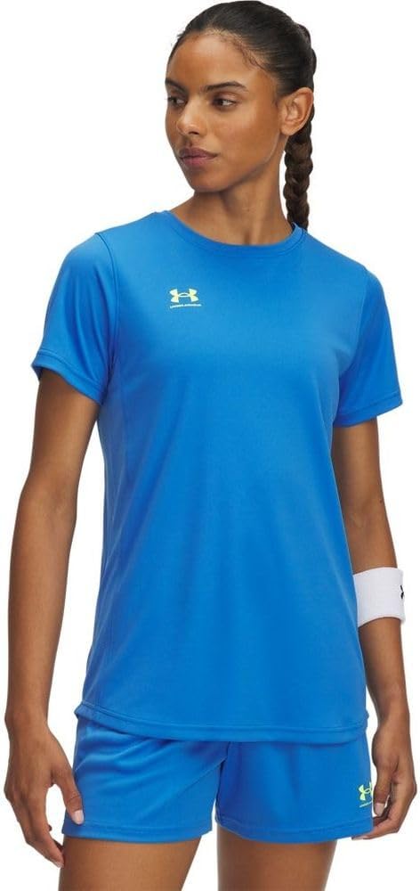 

Under Armour Unisex-Adult Women's Ua Challenger тренировочная футболка с коротким рукавом, Atlantis Blue/High Visibility Yellow, Желтый, Under Armour Unisex-Adult Women's Ua Challenger тренировочная футболка с коротким рукавом, Atlantis Blue/High Visibili