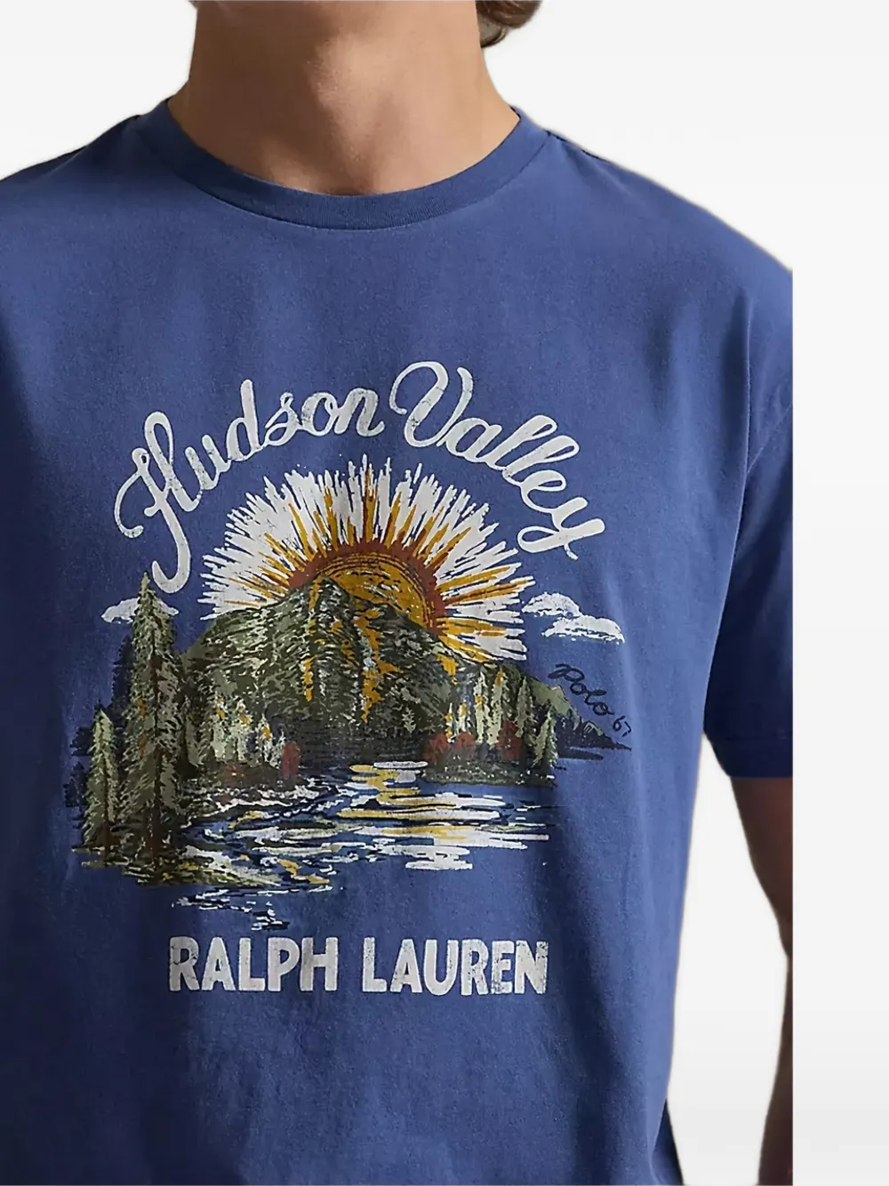 Футболка с графическим принтом Polo Ralph Lauren, синий — фото 4