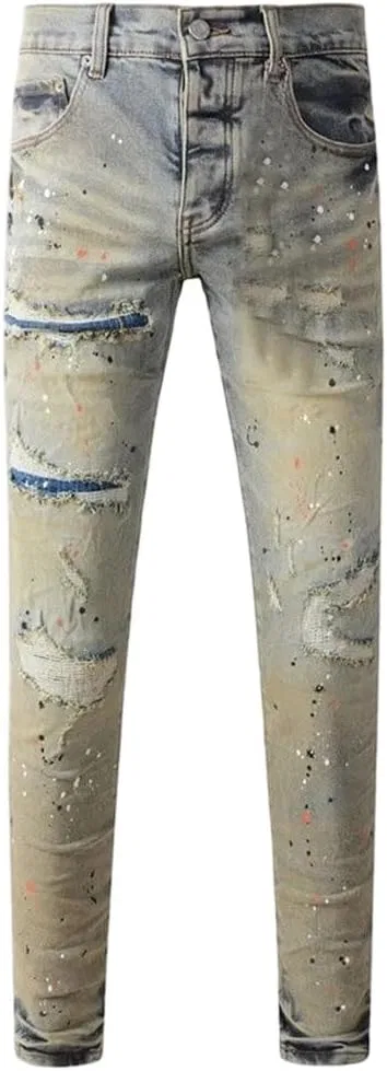 Джинсы distressed, 9071