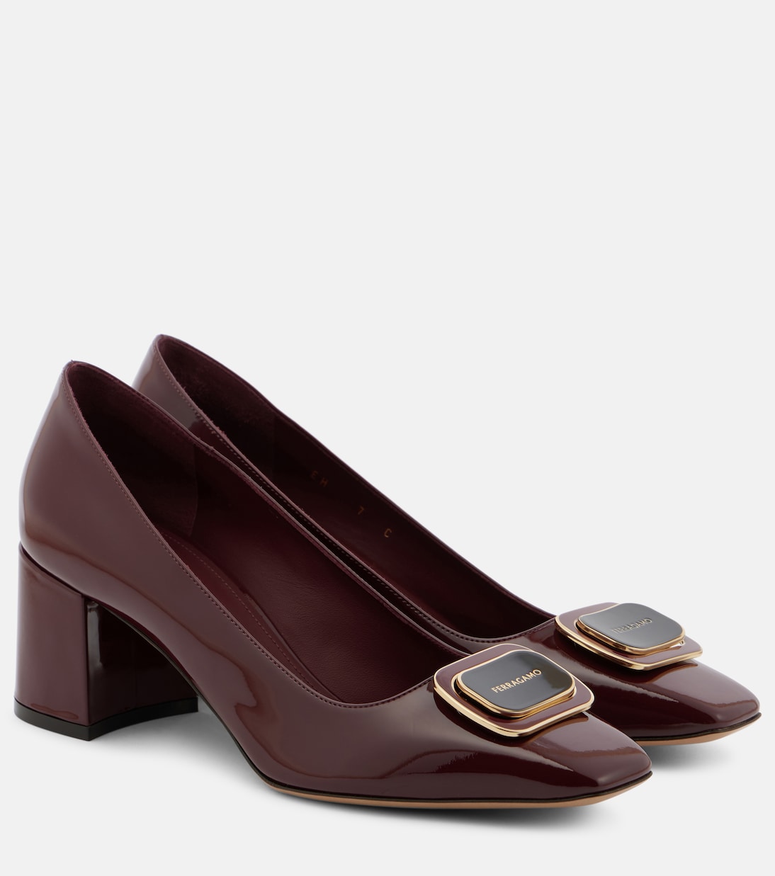 Туфли-лодочки Vella 60 из лакированной кожи Ferragamo, Borgogna