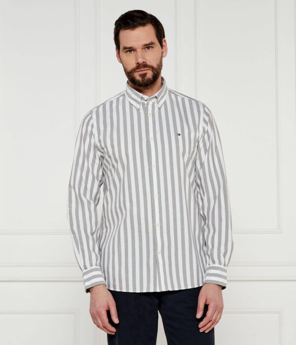 Рубашка Оксфорд Slim fit Tommy Hilfiger, серый — фото 3