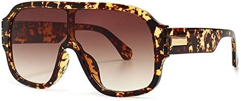 

Солнцезащитные очки большого размера с одной квадратной линзой, модель 2027 года, для мужчин и женщин, модные очки-маска с защитой от УФ-излучения UV400, винтажные очки MTZJH, C2leopard