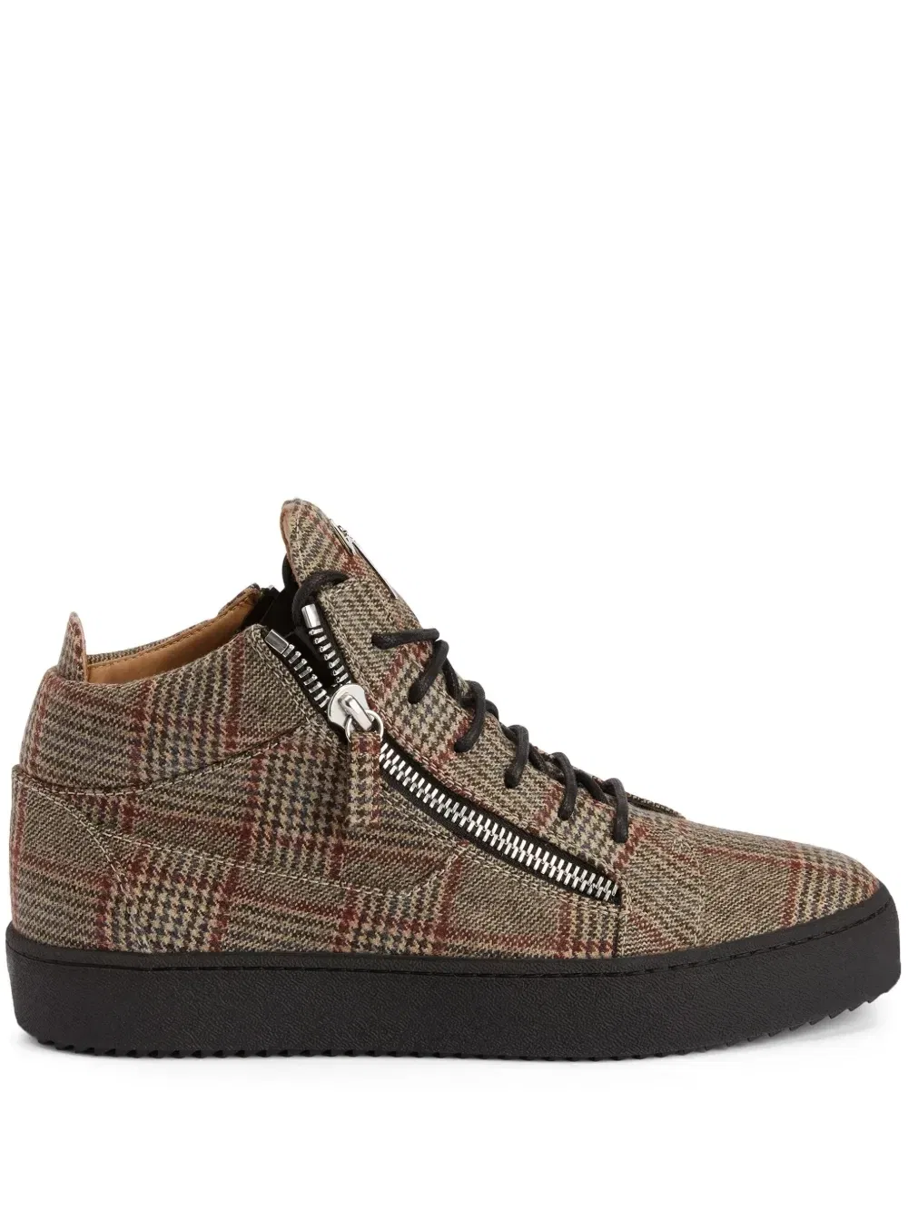 Кеды Kriss в клетку Giuseppe Zanotti, бежевый