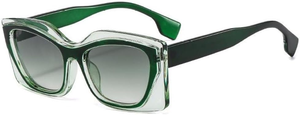 

Модные двухцветные солнцезащитные очки 2027 года для женщин и мужчин, винтажная оправа с леопардовым принтом, прозрачные очки с защитой от УФ-излучения UV400 MTZJH, Black Grey