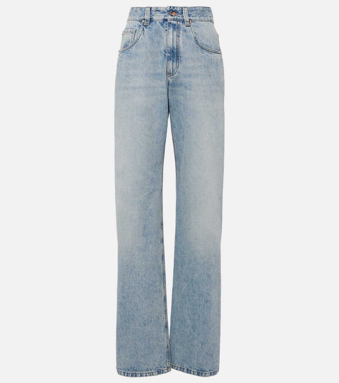 

Прямые джинсы с высокой талией Brunello Cucinelli, Retro Vintage Denim