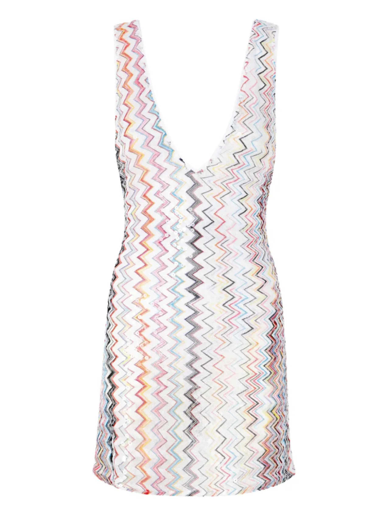 

Missoni платье мини с узором зигзаг, белый