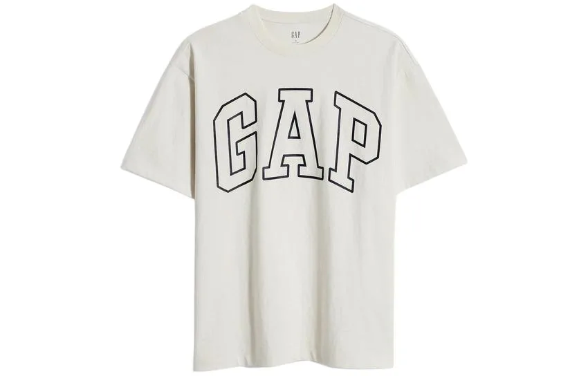 Футболка унисекс с круглым вырезом GAP, экрю