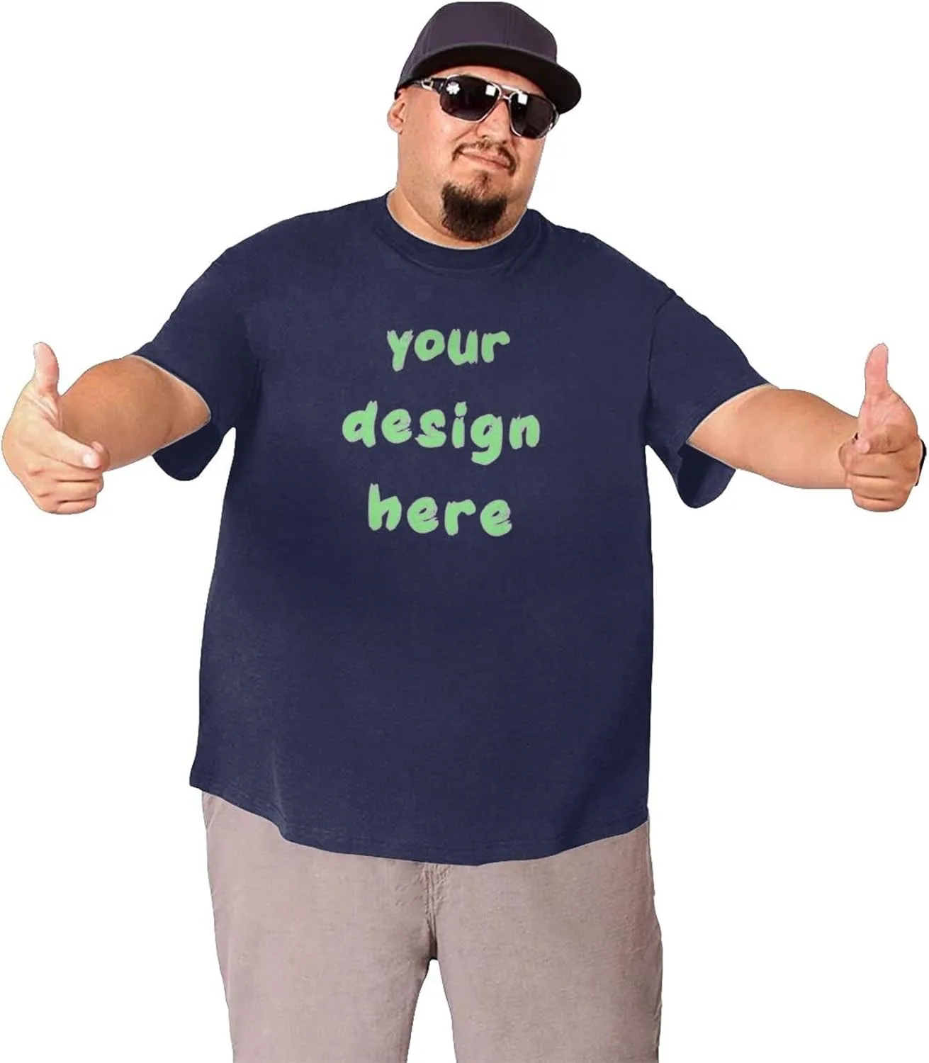 Футболка Custom для мужчин Big 6XL с текстом — фото 4