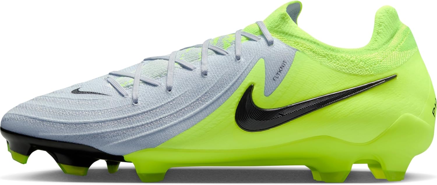 

Кроссовки Nike Phantom GX II PRO FG мужские со шнурками, Metallic Silver Black Volt