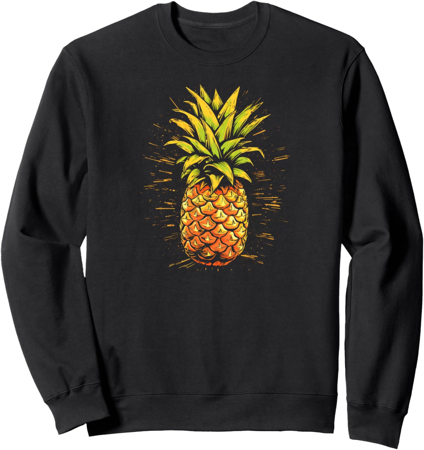 

Толстовка с тропическим рисунком ананаса Pineapple And Summmer Apparel, черный