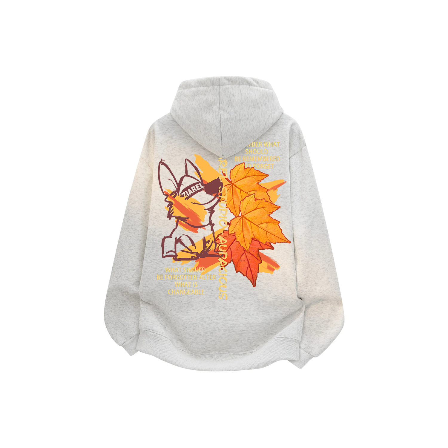 

Толстовка Unisex Hooded Moderate Regular ZIAREL, белый heather серый