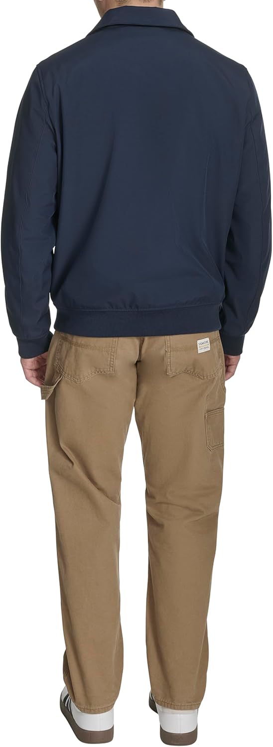 Мужская легкая куртка-бомбер Levi's из мягкой ткани софтшелл Varsity Rib Knit, Midnight — фото 3