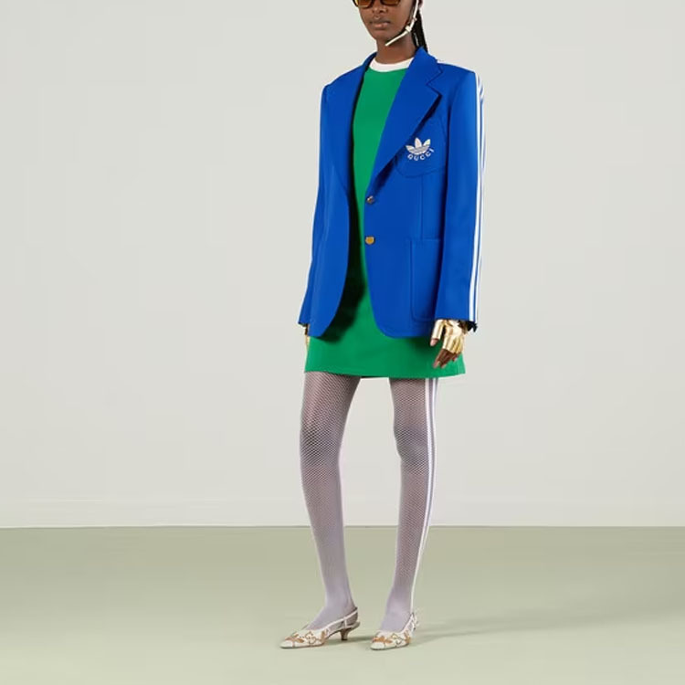 Платье Adidas X Gucci с длинными рукавами, зеленый — фото 4