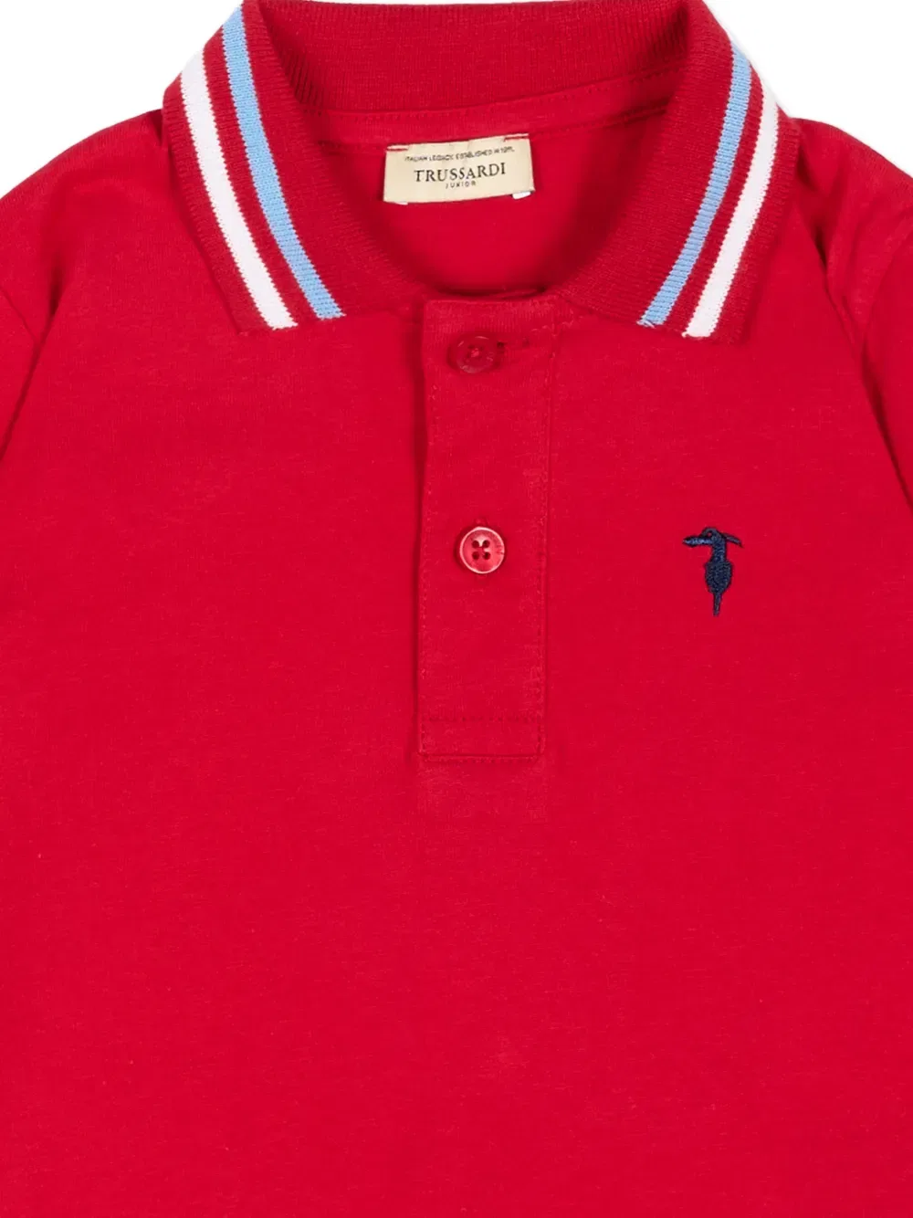 Рубашка-поло с коротким рукавом Trussardi Junior, красный — фото 3