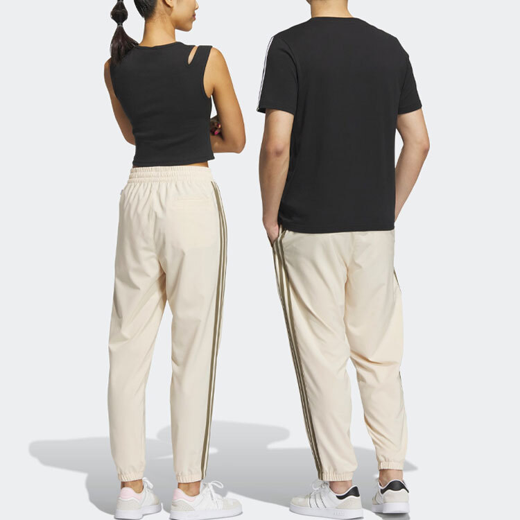 Трикотажные спортивные штаны унисекс бежевый Adidas Neo, бежевый — фото 3