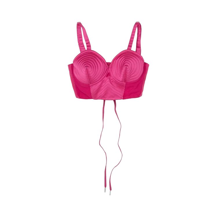 

Топ Jean Paul Gaultier Satin Stretch Conical Bra Top Pink, розовый