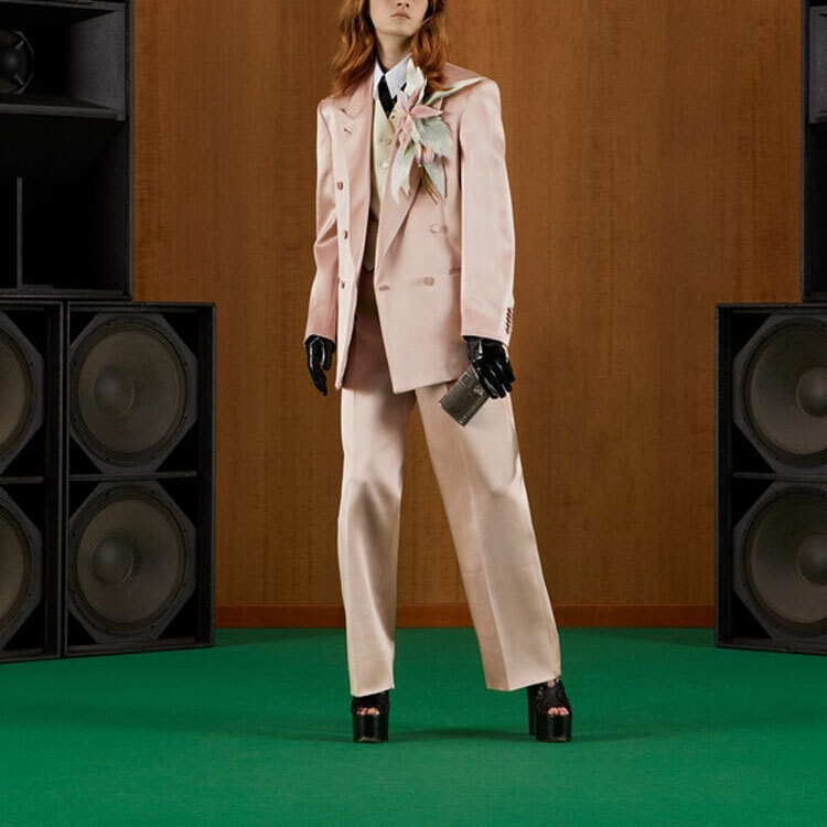 Повседневные брюки женские розовые Gucci — фото 2