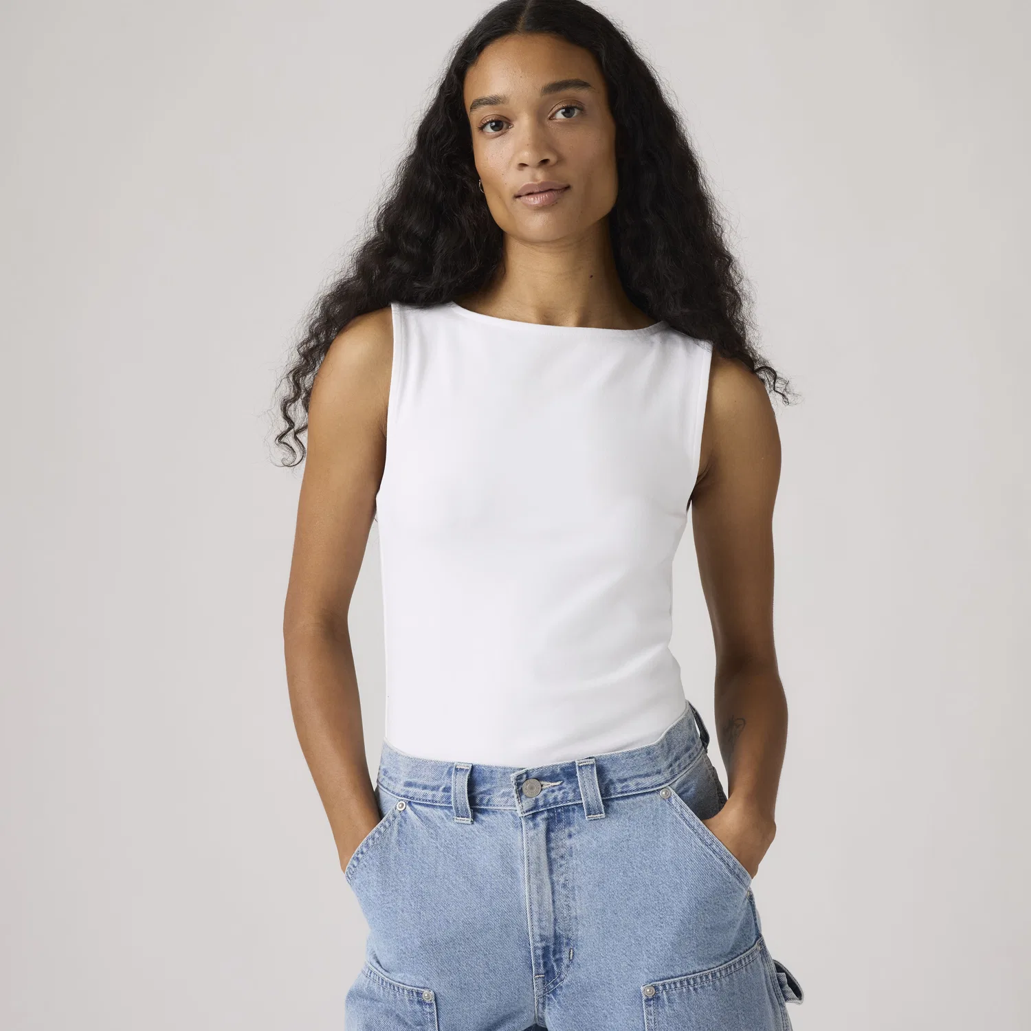 Топ с вырезом-лодочкой от Блэр Levi's, White