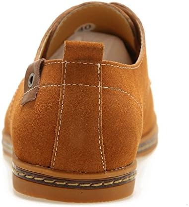 Мужские классические кожаные оксфорды с плоским каблуком Beinfaith, Camel — фото 4