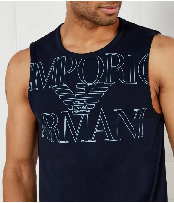 Майка regular fit Emporio Armani, темно-синий — фото 4