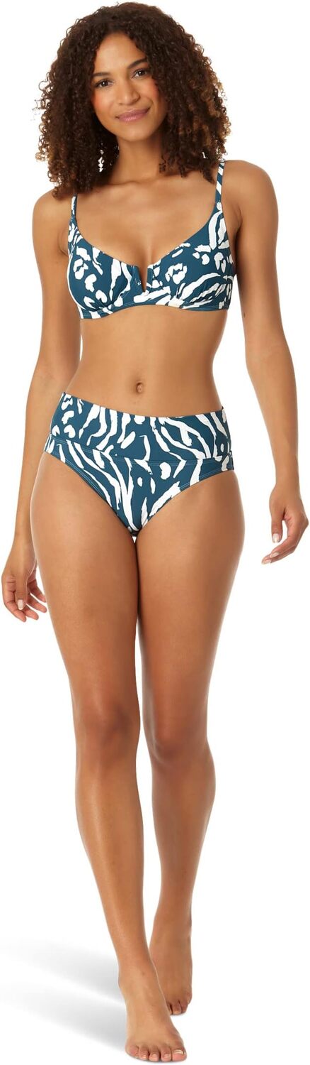 

Купальный топ Anne Cole V Wire Elongated Underwire Top, цвет Blue/White