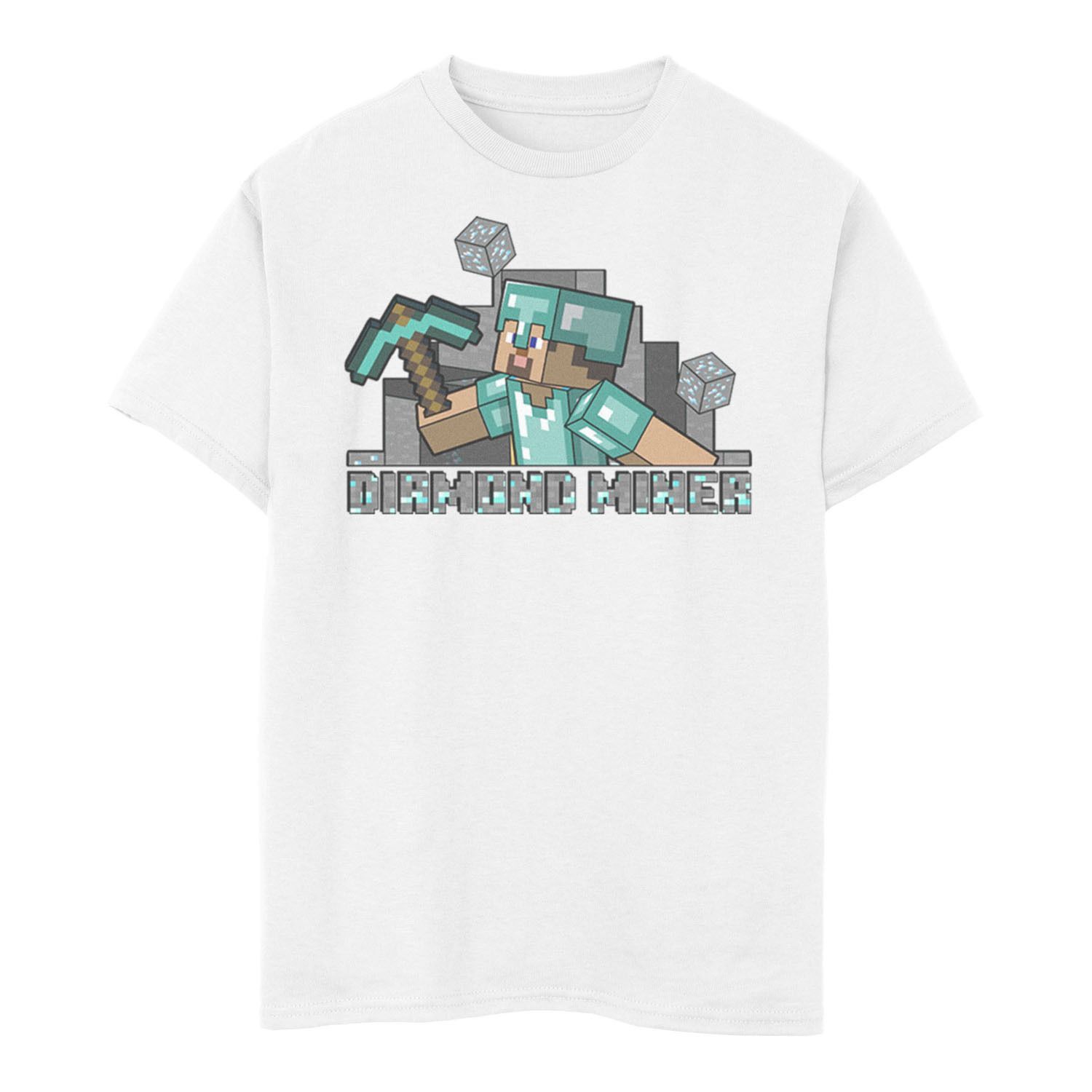 

Футболка с рисунком Minecraft Diamond Miner для мальчиков 8–20 лет Minecraft