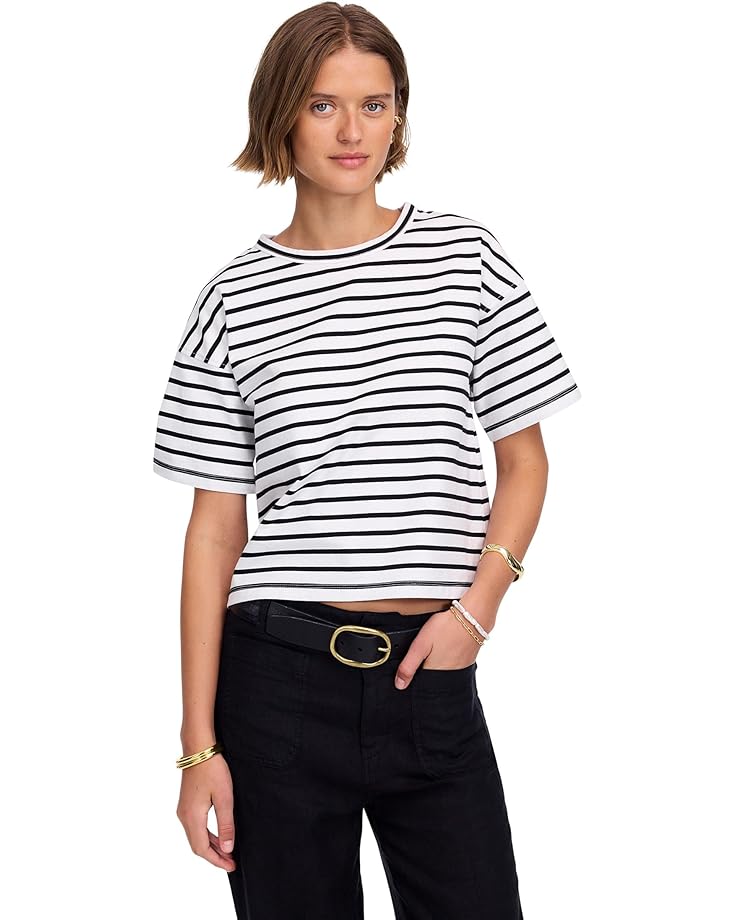 

Футболка Madewell Structured Boxy Tee Stripe, белый