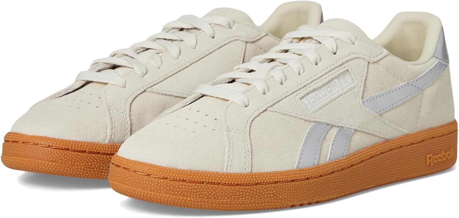 Кроссовки Reebok Unisex Adult Club C Grounds, Alabaster/Silver Metallic/Gum