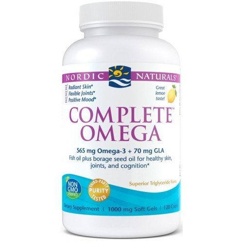 

Nordic Naturals, Complete Omega с мягкими капсулами GLA 120, со вкусом лимона