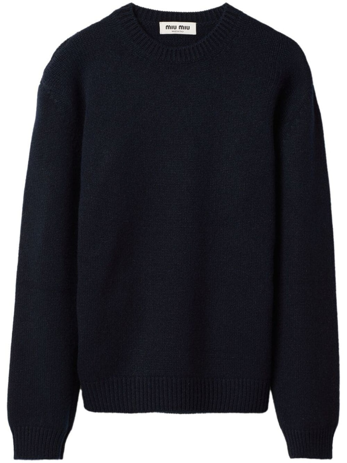 

Miu Miu plain knit cashmere jumper, синий