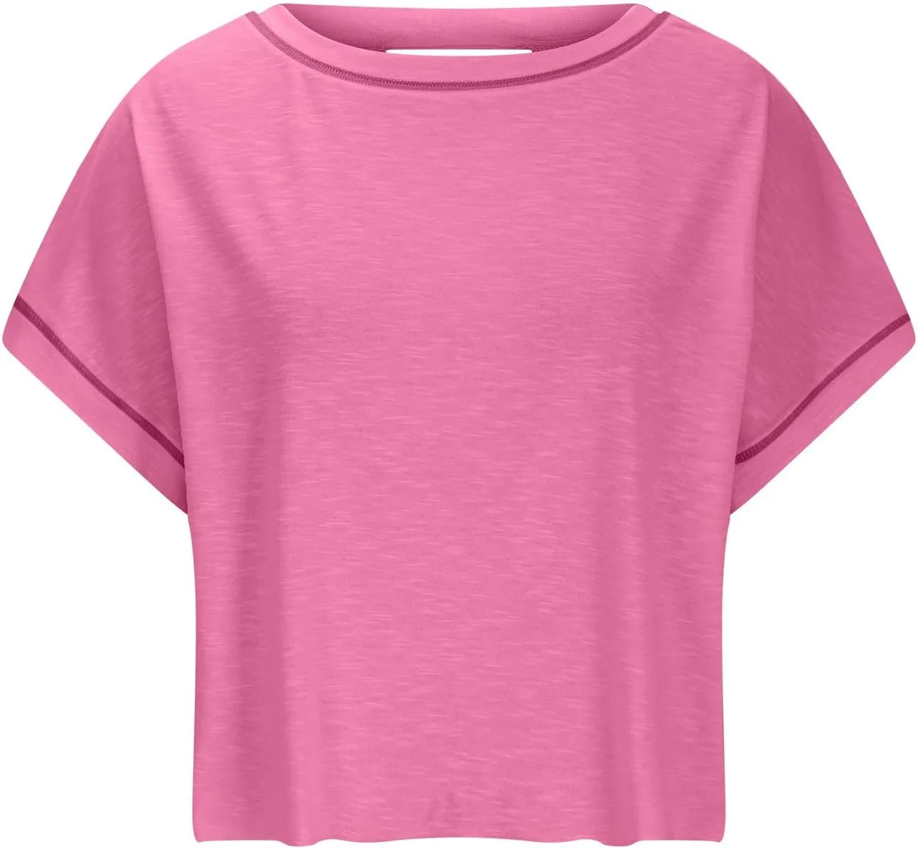 Женская майка с открытой спиной, свободного кроя, A1-hot Pink — фото 4