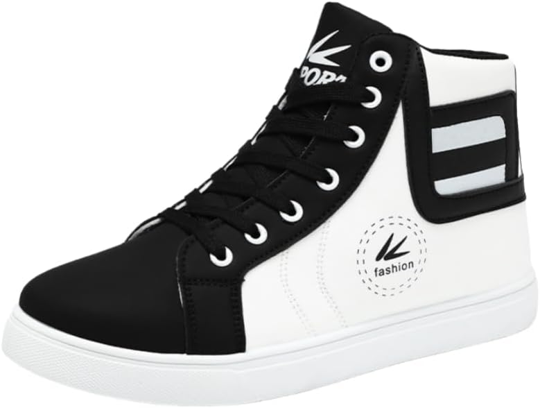 

Мужские высокие спортивные кроссовки- модные, всепогодные повседневные обувь с шнуровкой, подходящие для носки в любое время года Hoalox, белый